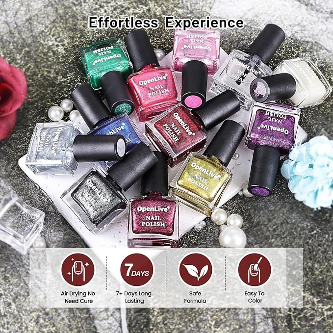 12Pcs Aurora Cat Eye Nail Polish with Base Coat Top Coat and Magnet Stick, Quick Dry Nail Polish for Holiday Gift Giving