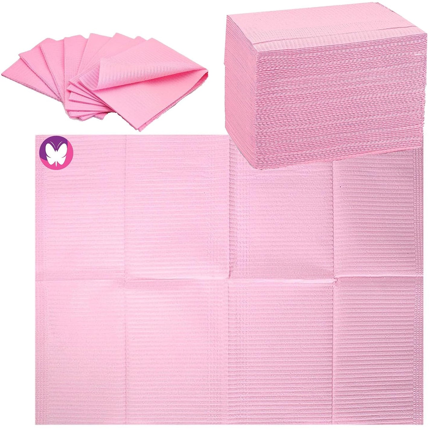 Nail Art Table Mats Disposable Nail Paper Towels,50PCS Pink Waterproof 3 Ply Nail Art Paper 13" X 17" Pads for Nail Table Decoration Kit,Nail Art Accessories