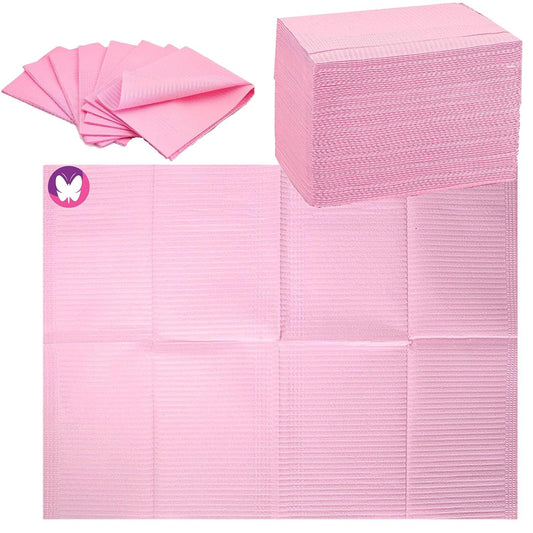 Nail Art Table Mats Disposable Nail Paper Towels,50PCS Pink Waterproof 3 Ply Nail Art Paper 13" X 17" Pads for Nail Table Decoration Kit,Nail Art Accessories