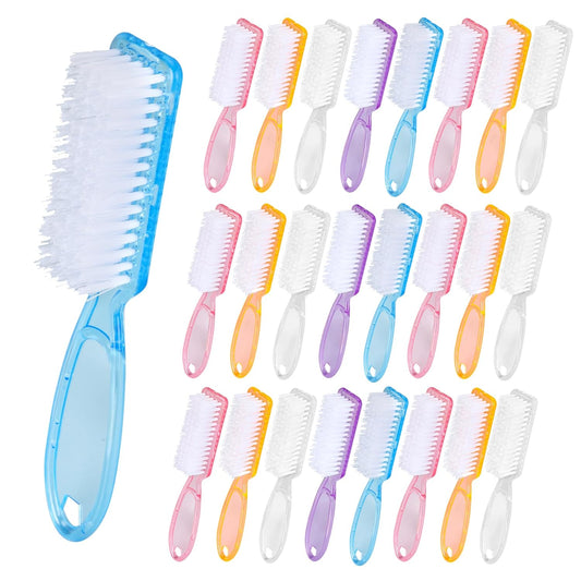 50 Pcs Handle Grip Nail Scrubber Brushes, Hand Fingernail Cleaning Manicure Brush, Multicolor Nail Scrub Brushes for Toes and Fingernail Cleaning (5 Colors)