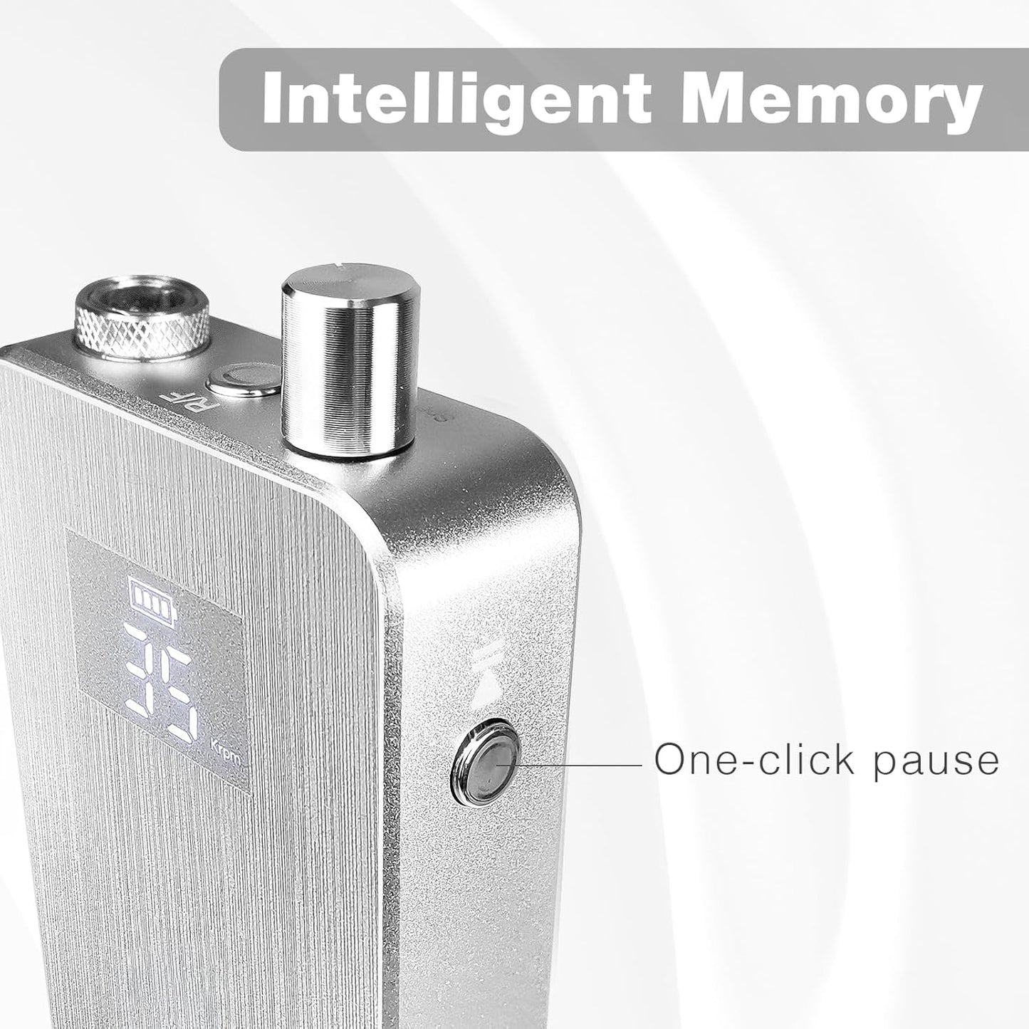 2-in-1 Professional Brushless Nail Drill, AZ GOGO 35000RPM Electric Cordless Nail File Rechargeable Portable Nail Drill Machine for Gel/Acrylic Nails 80W - Salon Level (Silver)