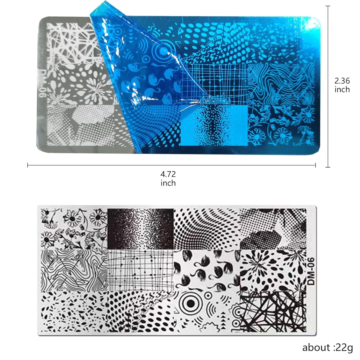 LoveOurHome Nail Stamping Plate Kit Flower Butterfly Lace Animal Fingernails Template Stencil Stamps Plate Silicone Stamper Scraper Manicure Design Tools Set (Flower)