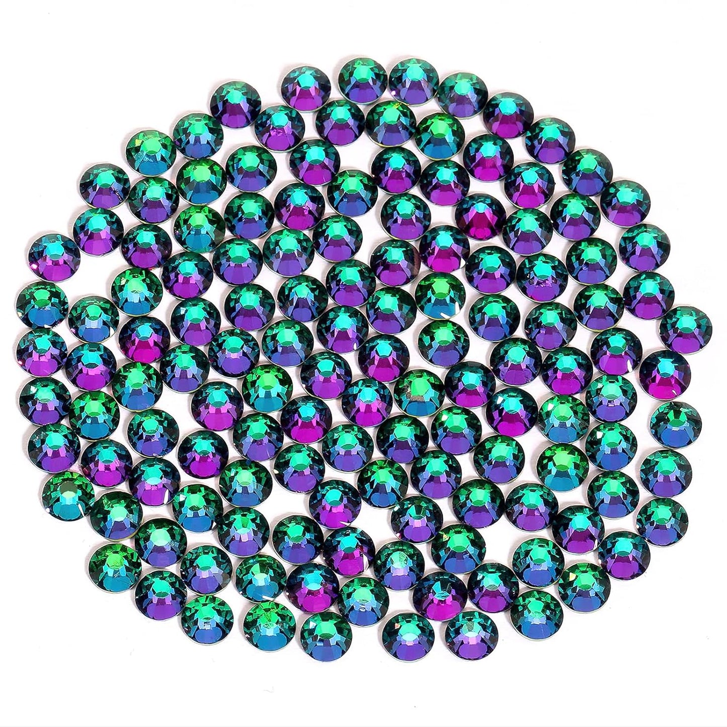 Green Flame Rhinestones Flatback Rhinestone for Crafts Glass Nail Rhinestones Nail Gems Crystals for Makeup Bags Shoes Decoration DIY(SS16,1440pcs,Green Flame)