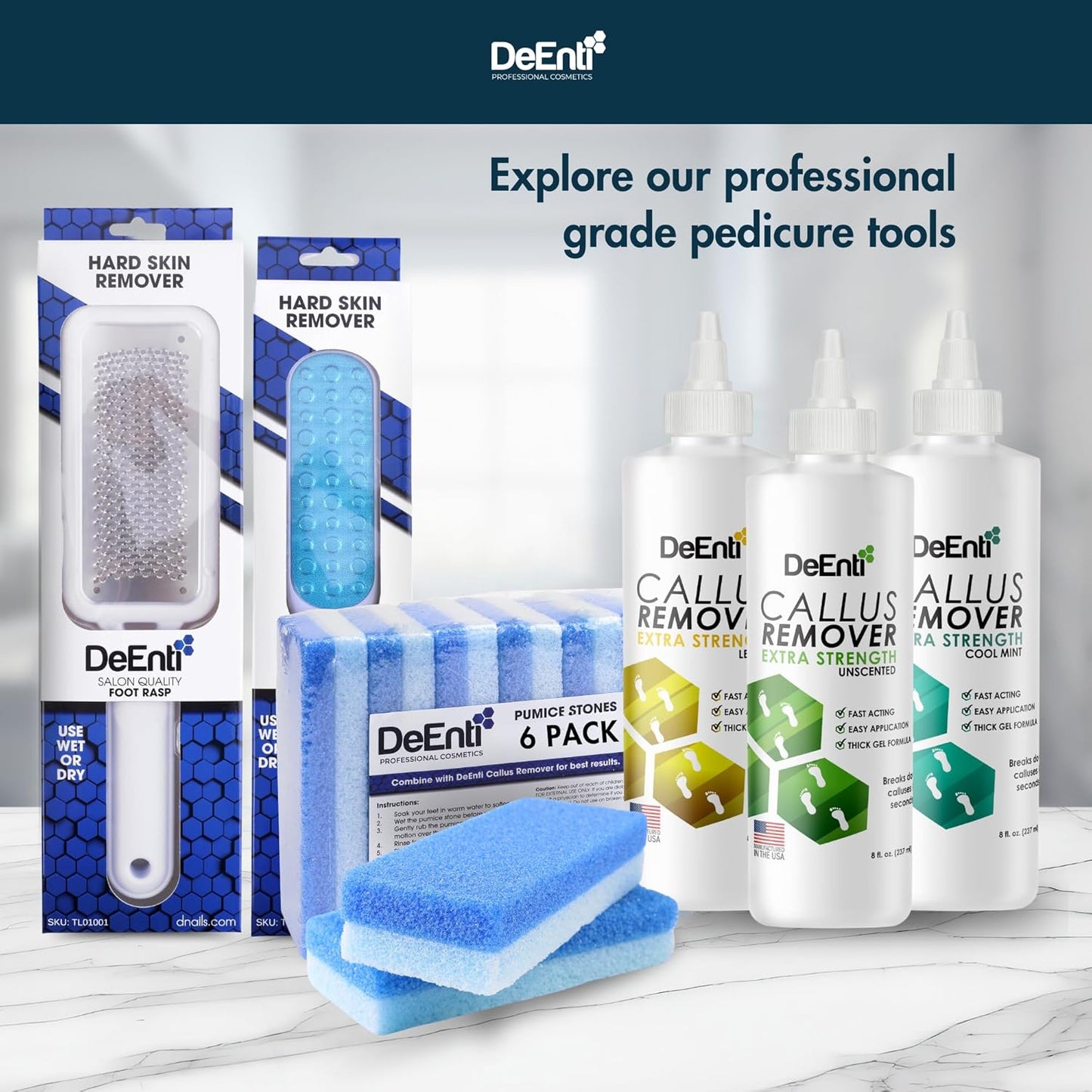 DeEnti Metal Foot Rasp, Professional Grade Stainless Steel, Salon Quality Callus Remover, Lightweight Foot Scrubber, Home Manicure and Pedicure Tools