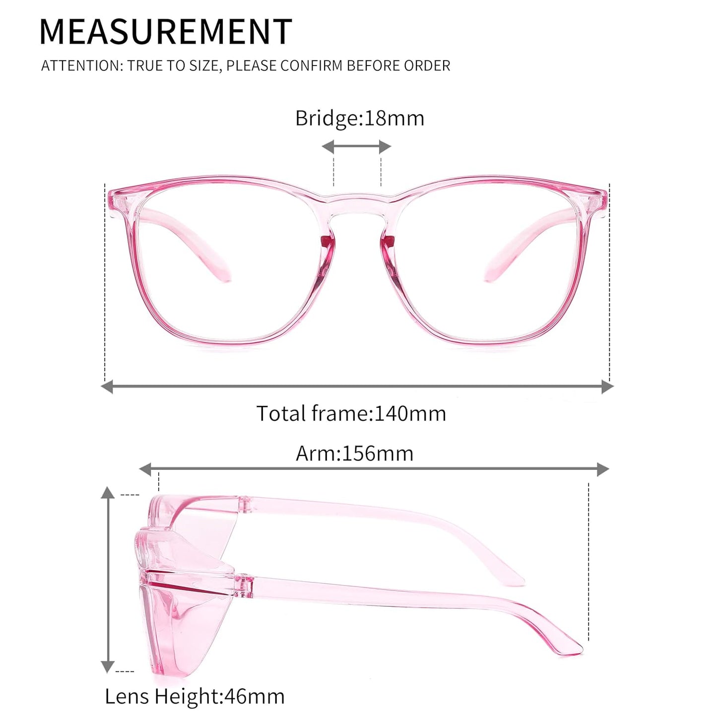 Alsenor Safety Glasses Anti Fog Goggles Protective Eyewear Blue Light Blocking Anti Dust UV Protection Glasses For Men Women (Purple)