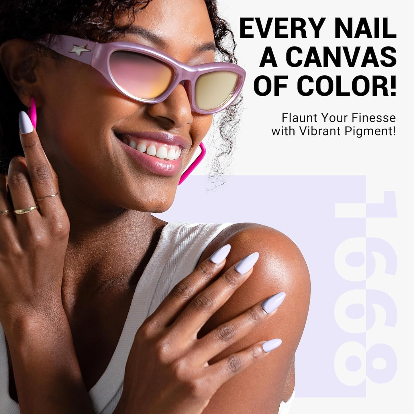 MelodySusie Thick White Gel Nail Polish,0.5fl oz Soak Off UV LED Purple White Gel Polish Gift for Women Nail Art Manicure Salon DIY Nail Design Decoration at Home-1668