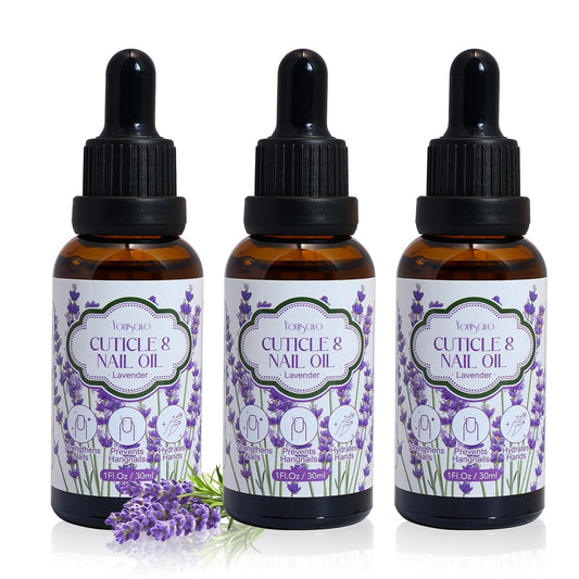 3 Pack Lavender Cuticle Oil, Nail & Hand Moisturizer for Dry Cuticles & Stronger Nails