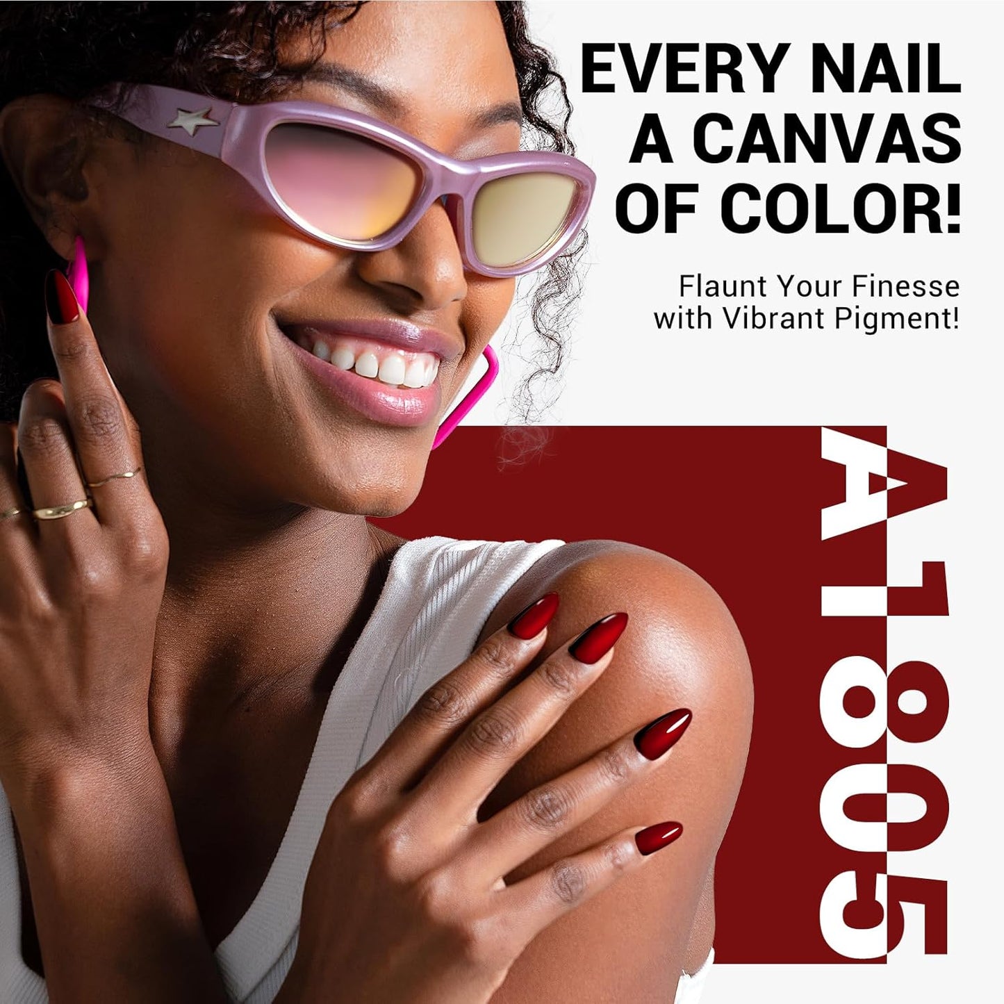 MelodySusie Thick Wine Red Gel Nail Polish,0.5fl oz Nails Soak Off UV LED Dark Red Gel Polish Gift for Women Nail Art Manicure Salon DIY Nail Design Decoration at Home-A1805