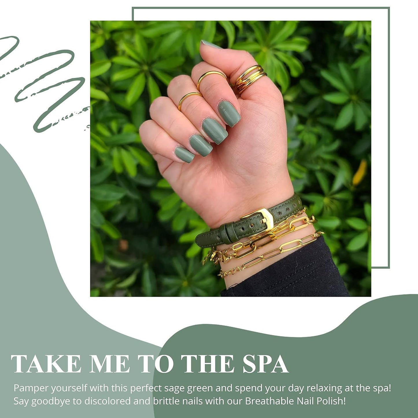 VIVRE Cosmetics Nail Polish - Quick Dry, Shiny, Halal for Girls, Vegan, Non-Toxic for Women, Long Lasting, Certified Breathable and Water Permeable - Take Me to the Spa