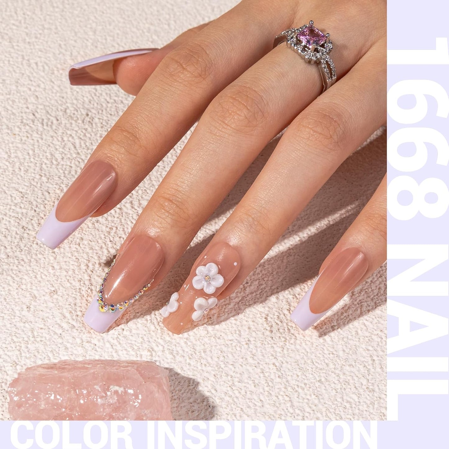 MelodySusie Thick White Gel Nail Polish,0.5fl oz Soak Off UV LED Purple White Gel Polish Gift for Women Nail Art Manicure Salon DIY Nail Design Decoration at Home-1668