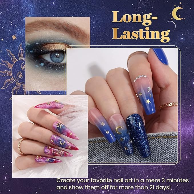 Beetles Winter Gel Nail Polish Set Navy Blue Burgundy Purple Green Black Goloden Pink Gel Polish 20 Colors Celestial Collection Deep Color Nail polish Soak off UV LED DIY Salon Gift for Women