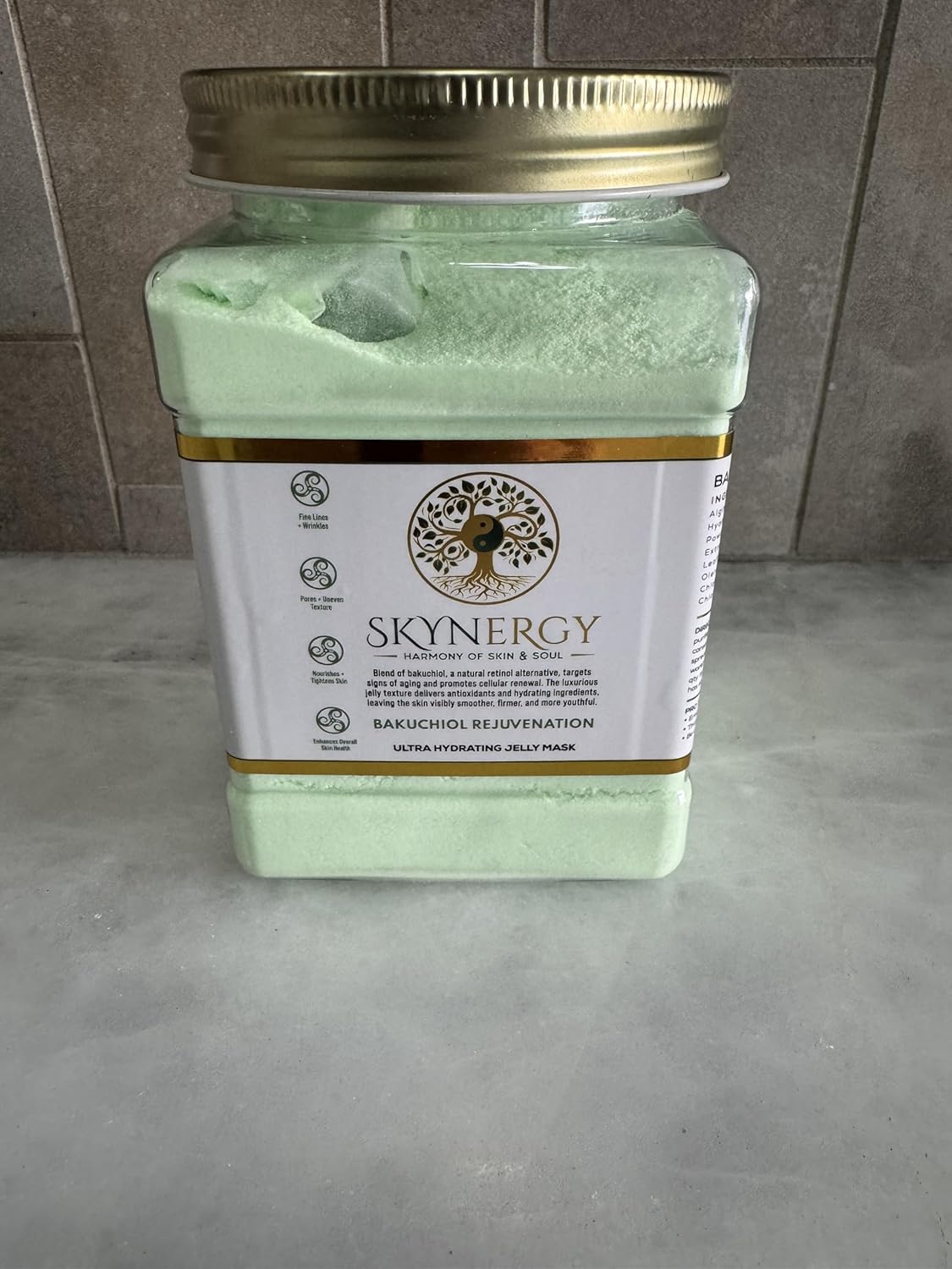 Bakuchiol Rejuvenation Jelly Face Mask - Professional Grade HydroGlo Peel Off Face Mask - Radiance, Reduced Fine Lines & Pigmentation - Vajafacial Jelly Mask | 12 Applications (30 Fl Oz)