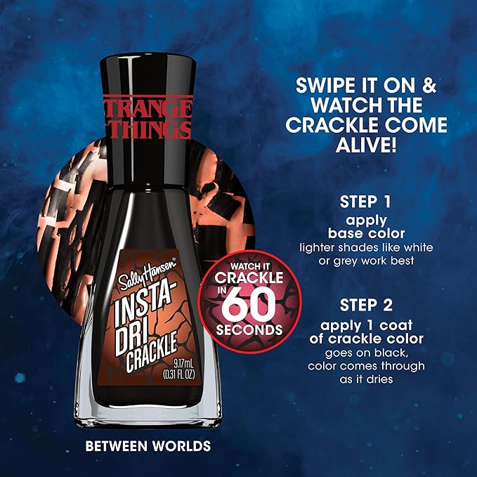 Sally Hansen Insta-Dri x Stranger Things Nail Polish, Between Worlds, 0.31oz
