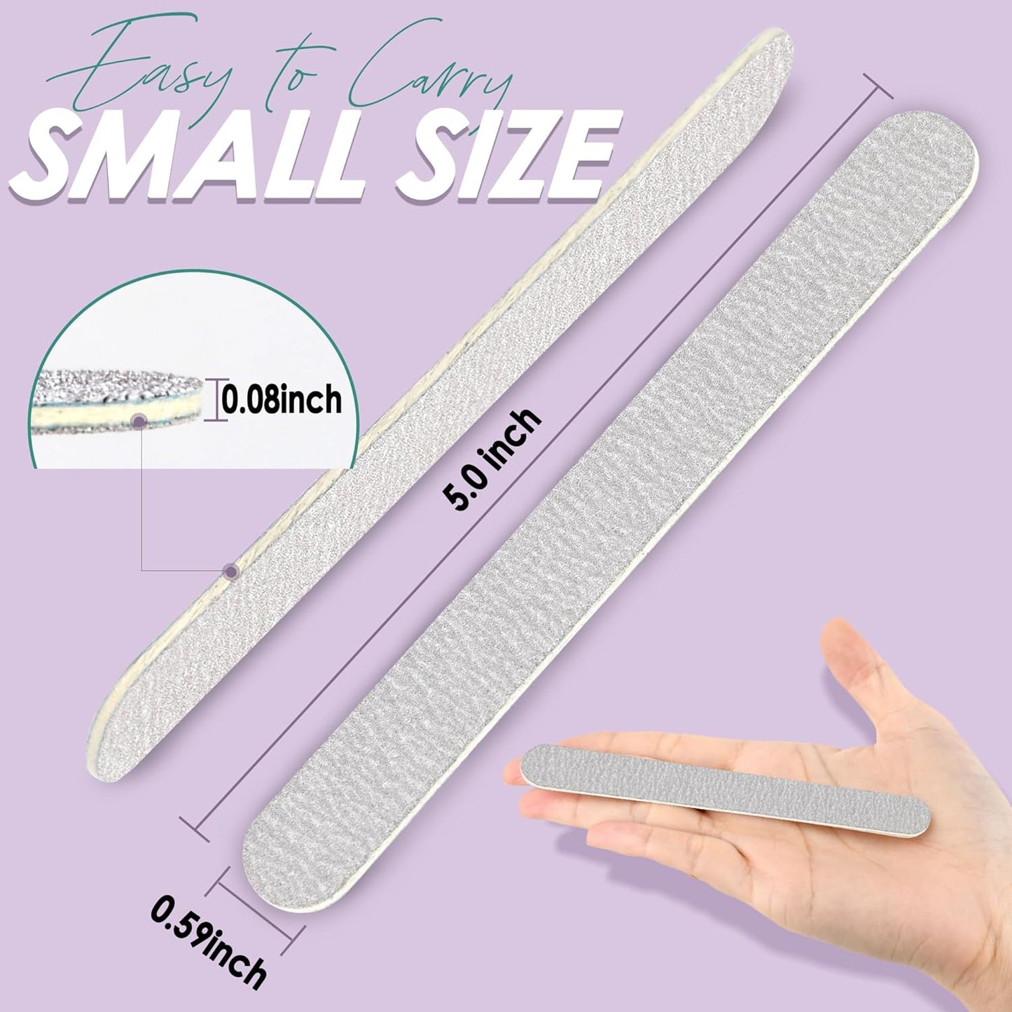 Professional Disposable Zebra Nail Files 100/180 Grit 5" Double Sided Emery Board Manicure Pedicure Tools 50Pcs