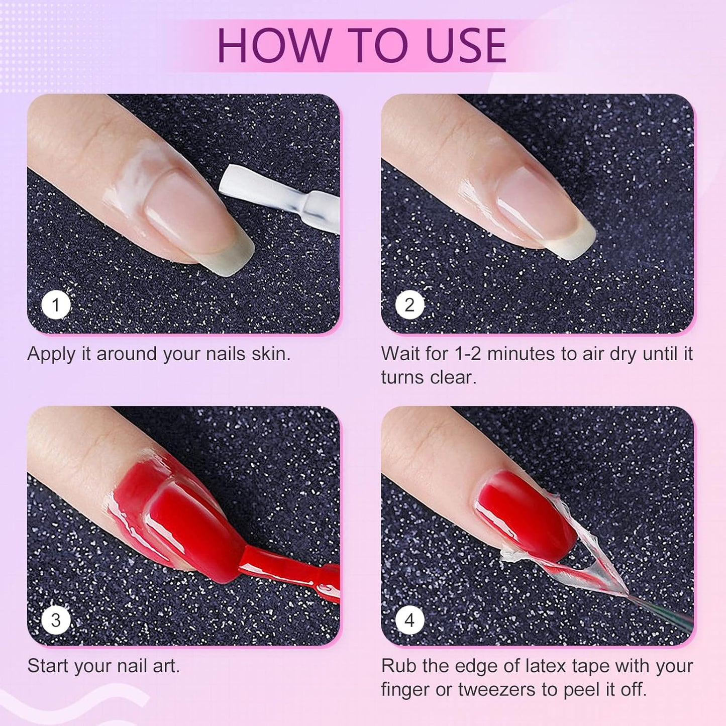 SAVILAND Gel Polish Liquid Latex for Nails: 15ML Nail Latex Peel Off Nail Polish Barrier Cuticle Guard Protector for Airbrush Nail Art Liquid Latex with Tweezers Home DIY Nail Art Salon for Women