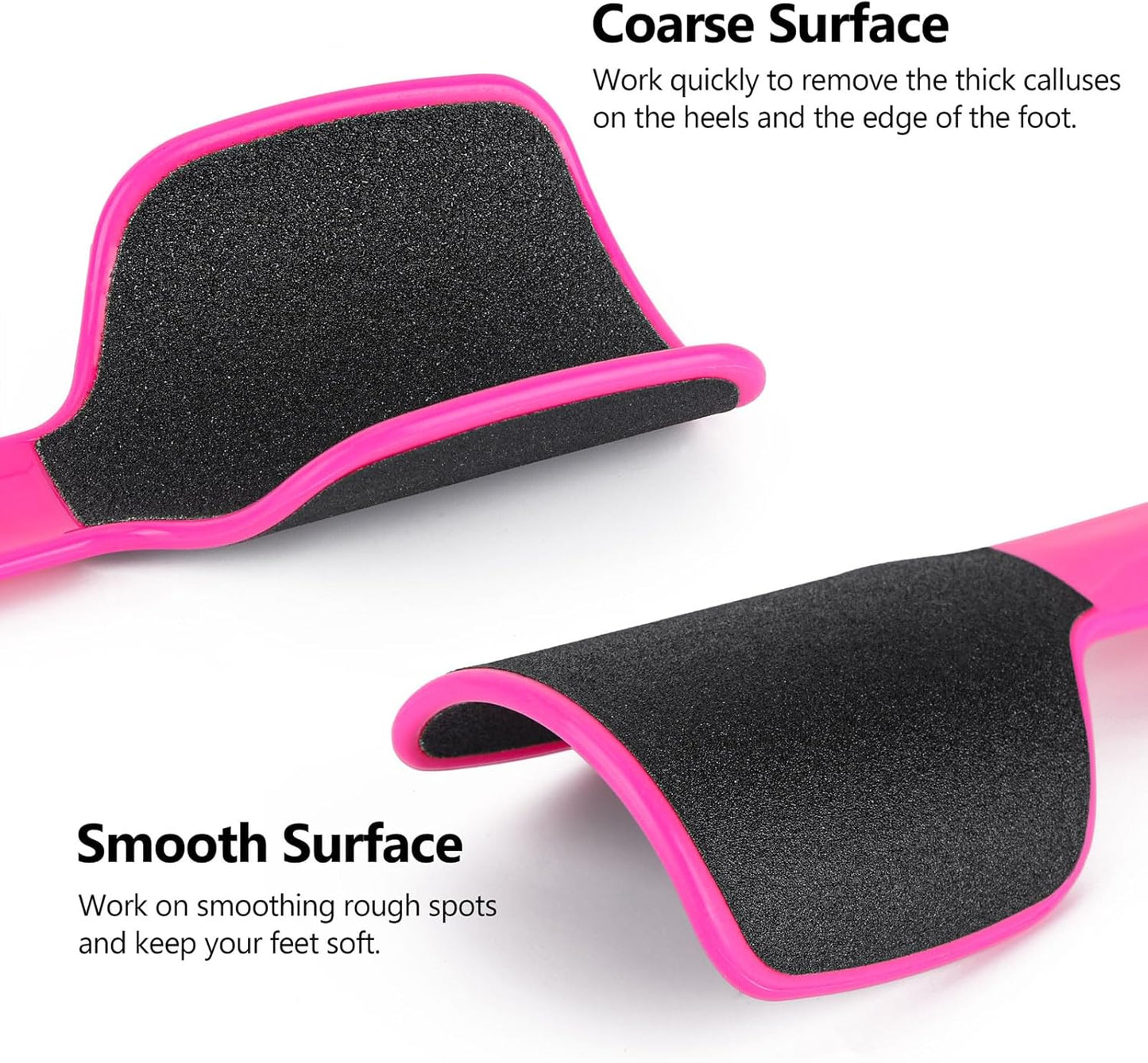 2 Pcs Curved Foot File Callus Remover for Feet, U Shaped Foot Scrubber Dual Sided Heel File Scraper Dead Skin Remover