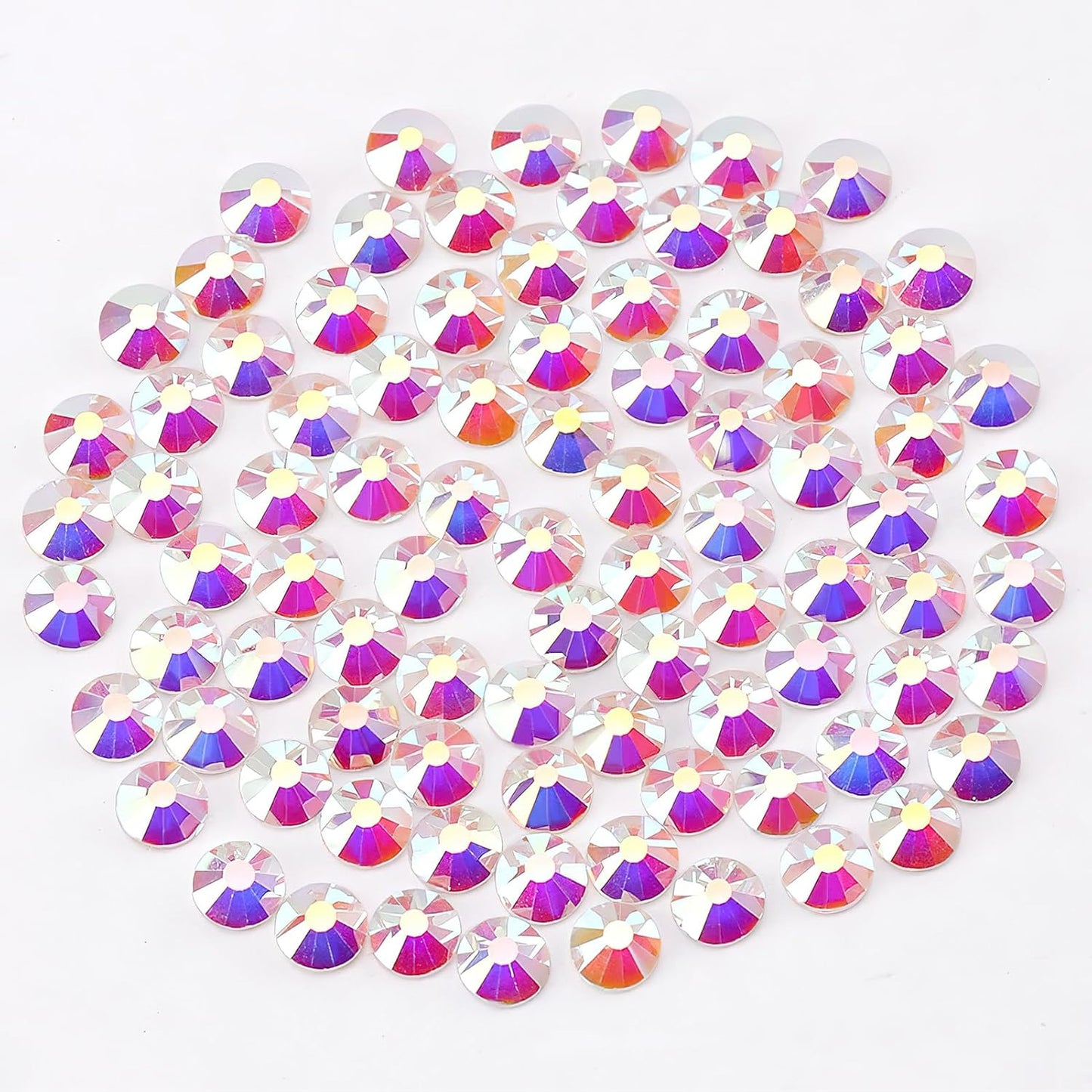 Novani Rhinestones 3000Pcs Flatback Crystal Round Loose Gemstones Glass Rhinestones for Crafts Makeup Nail Art Clothes Shoes DIY Decorations(SS10, 2.7-2.9mm,Transparent)