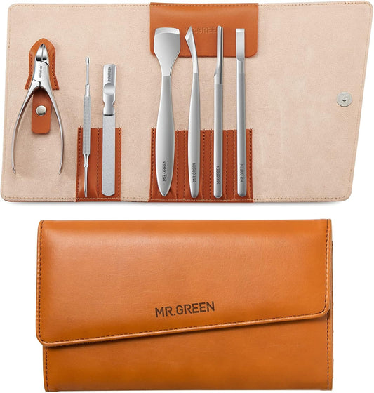 7Pcs Manicure Set,Professional Pedicure Knife Set,Ingrown Toenail Clippers Foot Care Tools, Ingrown Toenail Blade Tool,Foot Repair Sharp Blade Kit,Nail Care Knives Cuticle Remover