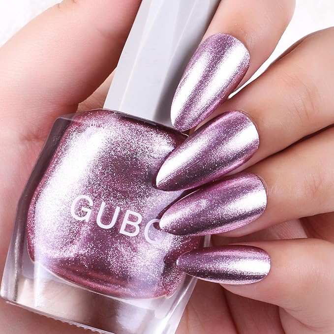 Major Dijit Quick Dry Nail Polish 12ml/0.41fl oz Purple Silver Regular Lacquer Fast Drying & Long Lasting Polish Art Effect for Salon