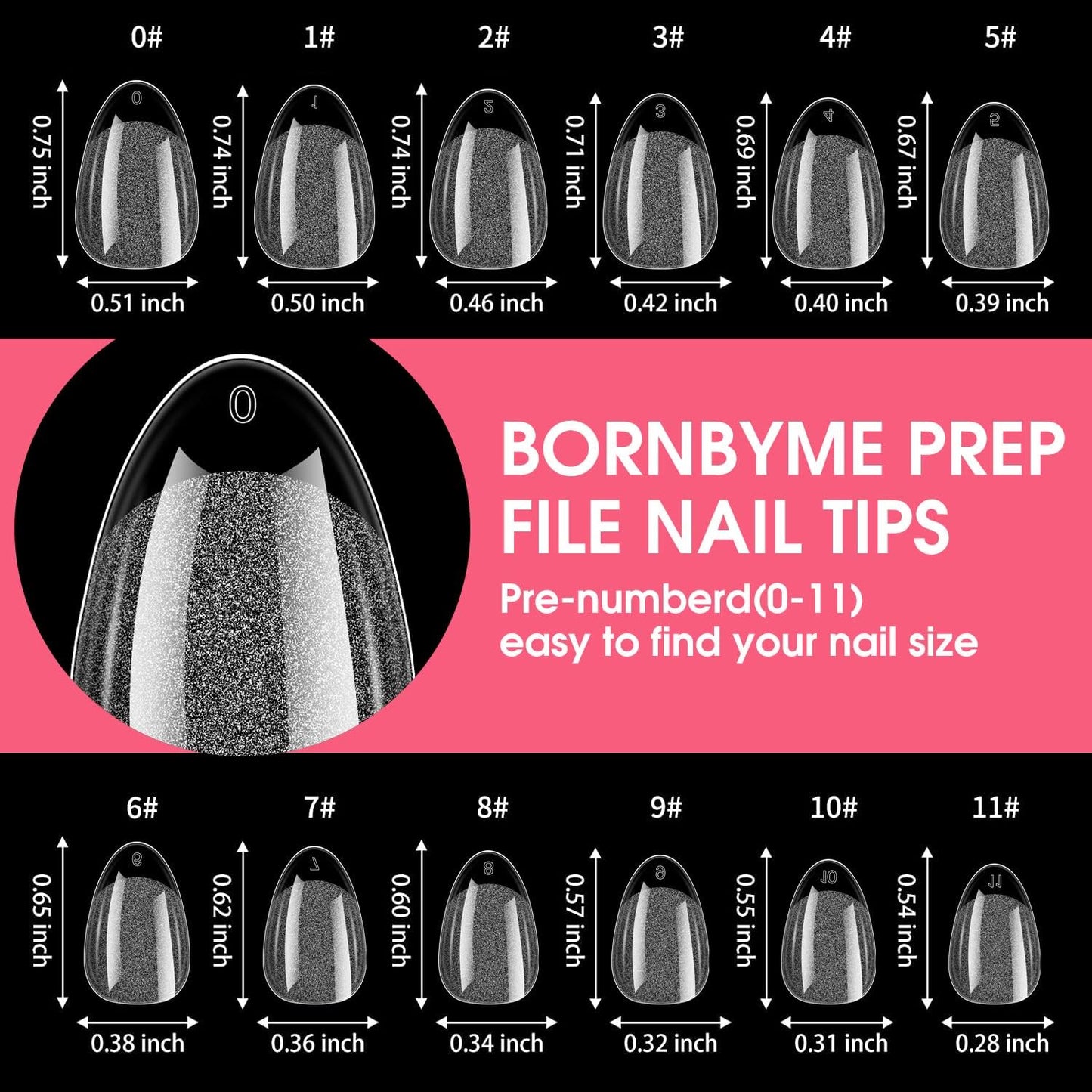 Extra Short Almond Soft Gel Nail Tips, BORNBYME 216 PCS Pre Buff Full Cover Shaped Nail Extenison Tips Half Matte Gel Nail Tips