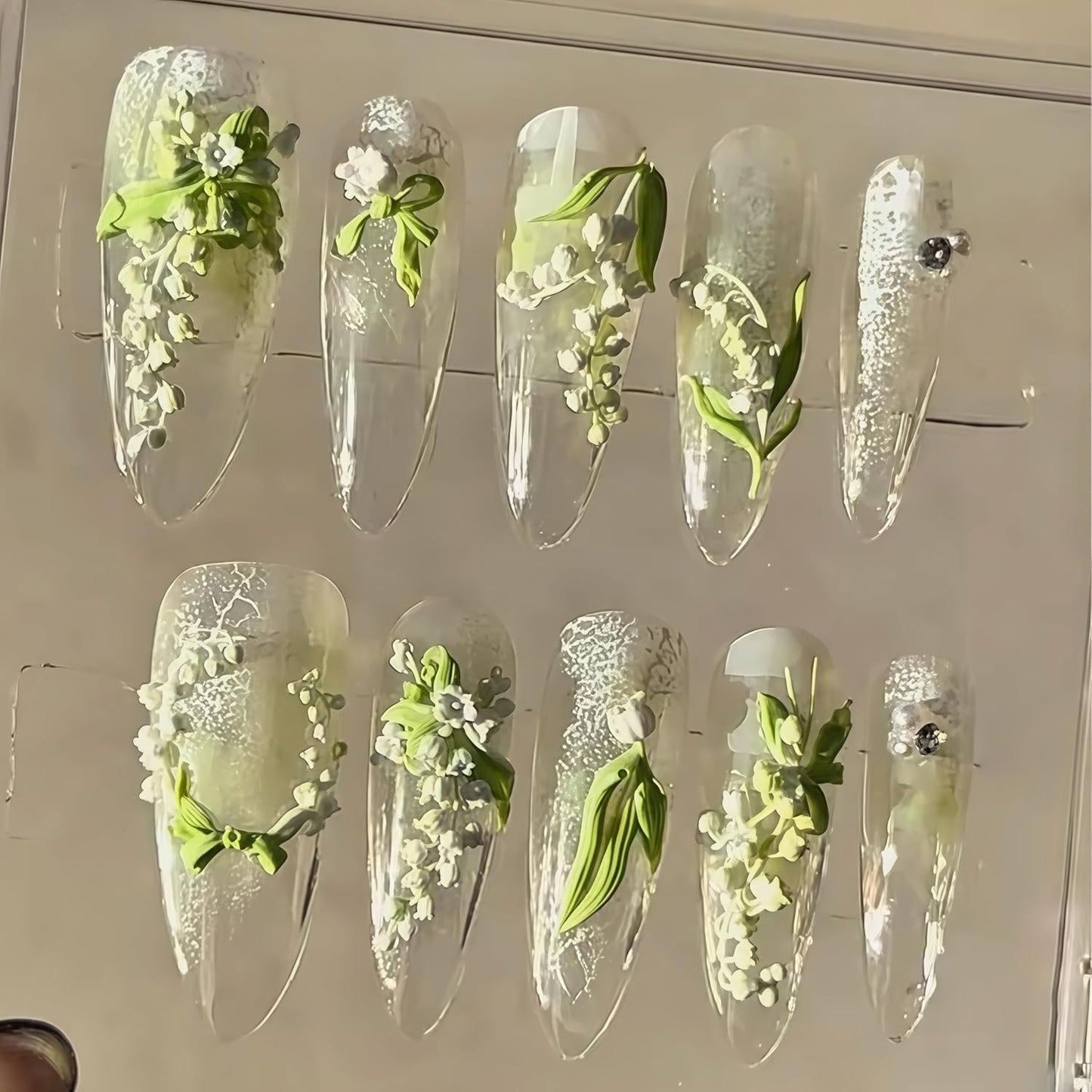 3D Lily of The Valley Nail Art Molds Flower Design, Silicone Nails Tool Y2k Decoration