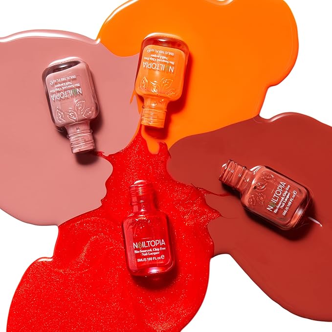 Nailtopia Bio-Sourced, Chip-Free Nail Lacquer - Fast Dry Nail Polish - Superfood-Infused - Natural Nail Polish - Carat Cake - 0.169 oz