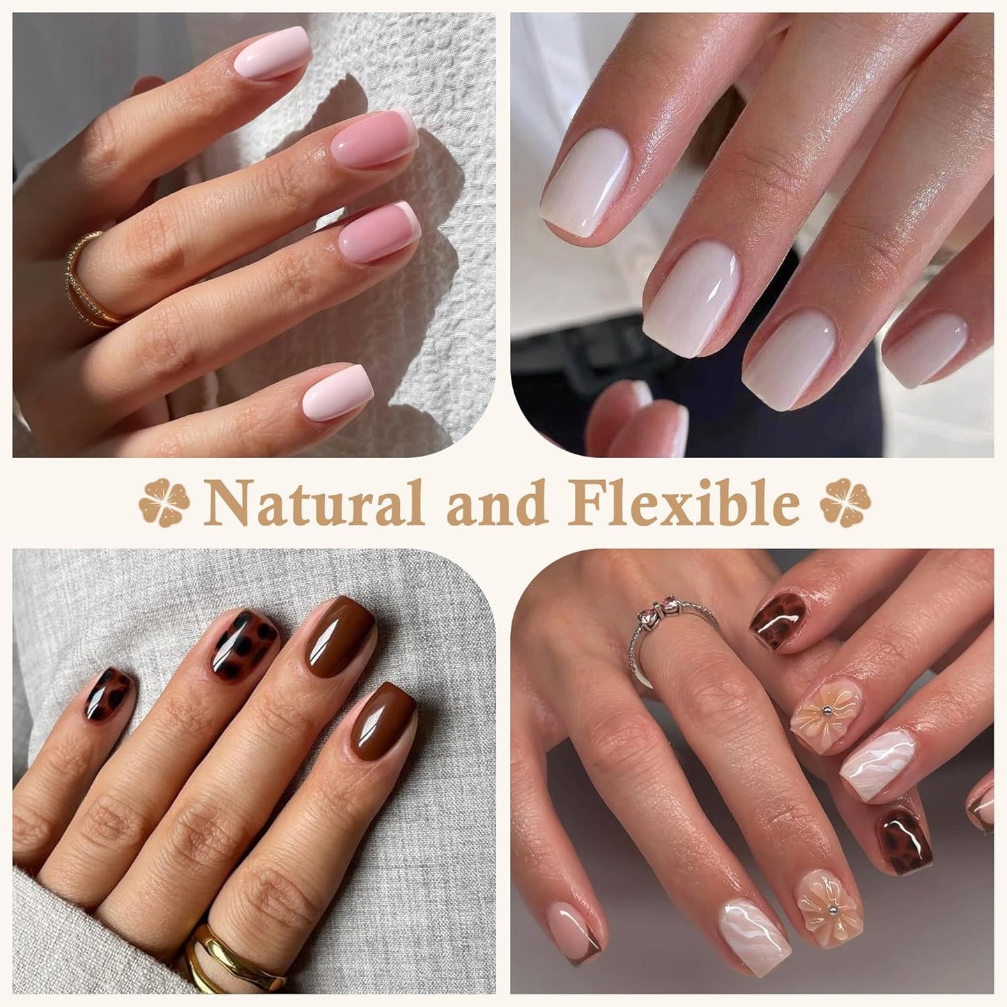 Square Nail Tips: 504pcs Soft Gel Extra Short Press on Nails, 12 Sizes XS Full Cover Clear XXS Extra Small Square Gel Nail Tips for Nail Extension DIY Home