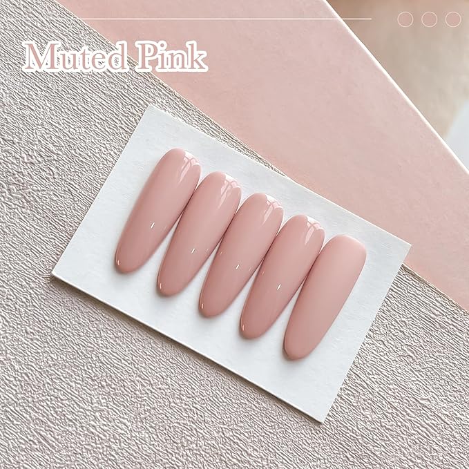 GAOY Pink Gel Nail Polish, 16ml Soak Off Gel Polish, UV Light Cure for Nail Art DIY Manicure at Home, 3081 Muted Pink