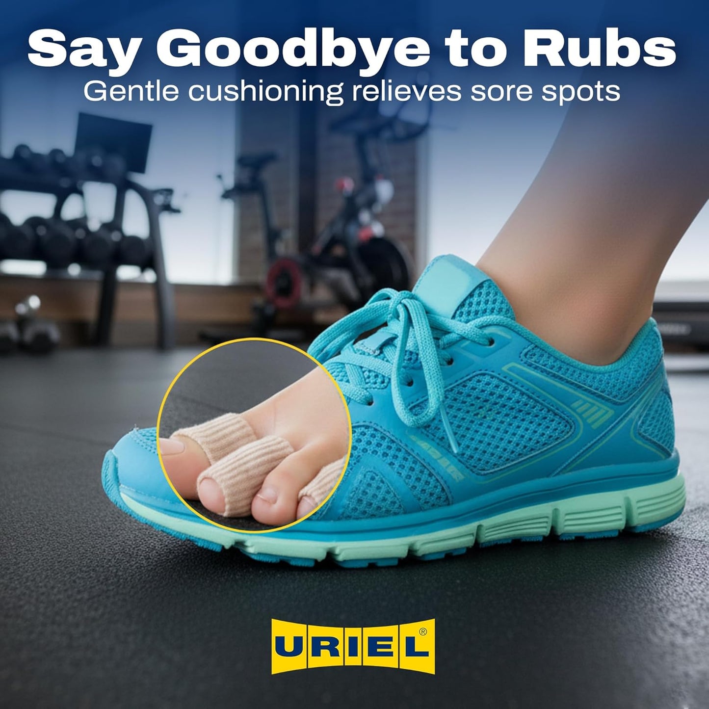 URIEL Silicone Toe Sleeves – Cuttable Toe Cushions for Corns, Calluses, Blisters and Ingrown Nails – Soft Protective Tubes for Comfortable Everyday Wear