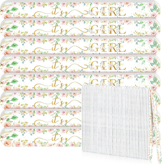 50 Pcs Floral Baby Shower Favors Decorations Baby Sower Favors Games Winners Prizes Gifts Bulk Pink Emery Board Nail Files Gender Reveal Party Favors Souvenirs Gift Bags Stuffers for Guests