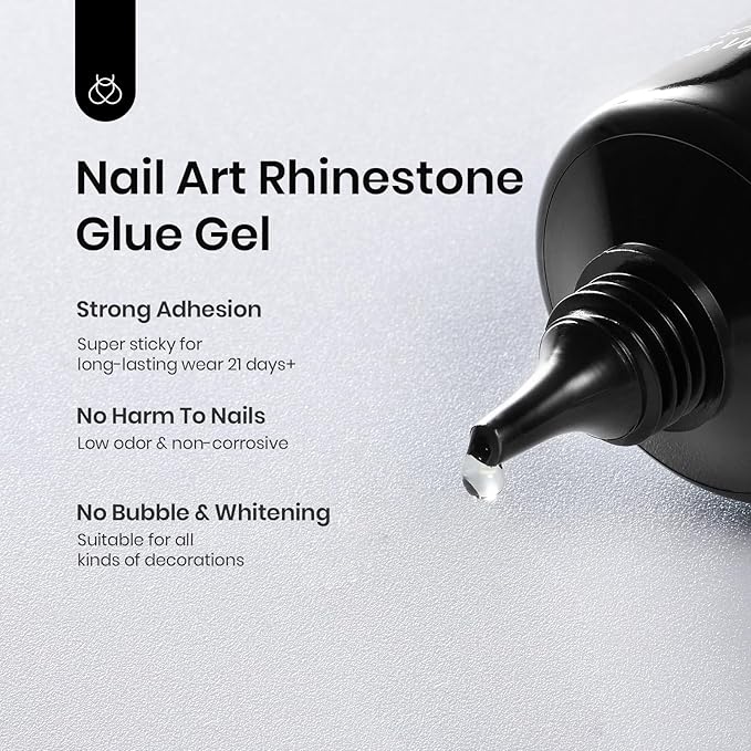 Beetles Rhinestone Glue for Nails, Gel Nail Glue for Nail Charms Decoration Super Strong Bling Gem for Nail Art Jewels Crystals Beads Diamonds 3D Beauty Gift