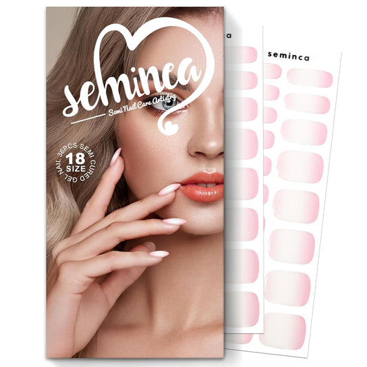 Semi Cured Gel Nail Strips(Cherry blossom Ombre)