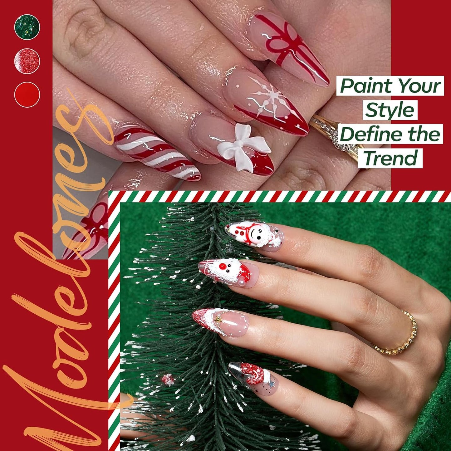 modelones Gel Nail Kit Almond, Upgrade 15Sizes Fake Nails, 9-in-One Glue Dehydrator & Mini U V Light Clipper, 510Pcs Medium Almond Press on Tips for Extension DIY Salon Home Gift