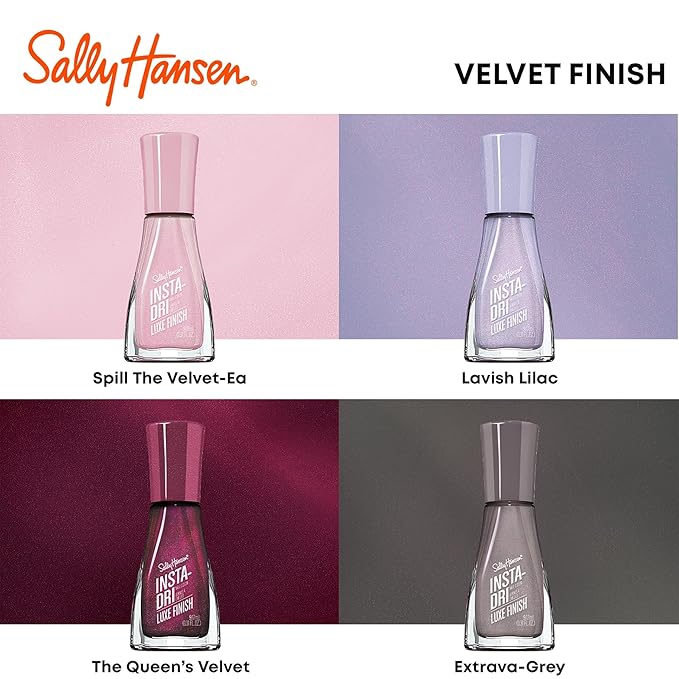 Sally Hansen Insta-Dri Nail Polish | Quick Dry, Long Lasting, Streak-Free Shine | Opaque, Creme | 67 Extrava-grey | Cool Gray Nail Color