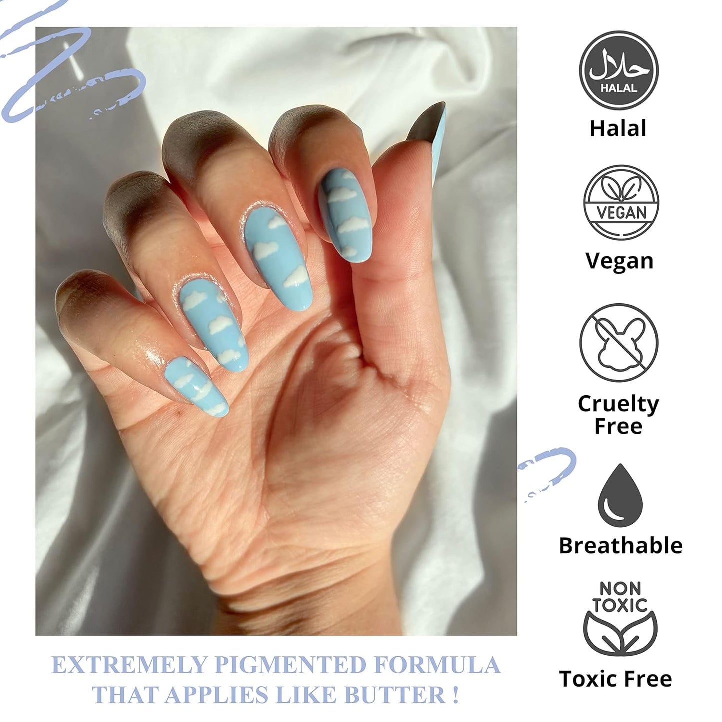 VIVRE Cosmetics Nail Polish - Quick Dry, Shiny, Halal, Vegan, Non-Toxic for Women and Girls - Long Lasting, Certified Breathable and Water Permeable - Ferris Wheel Affair