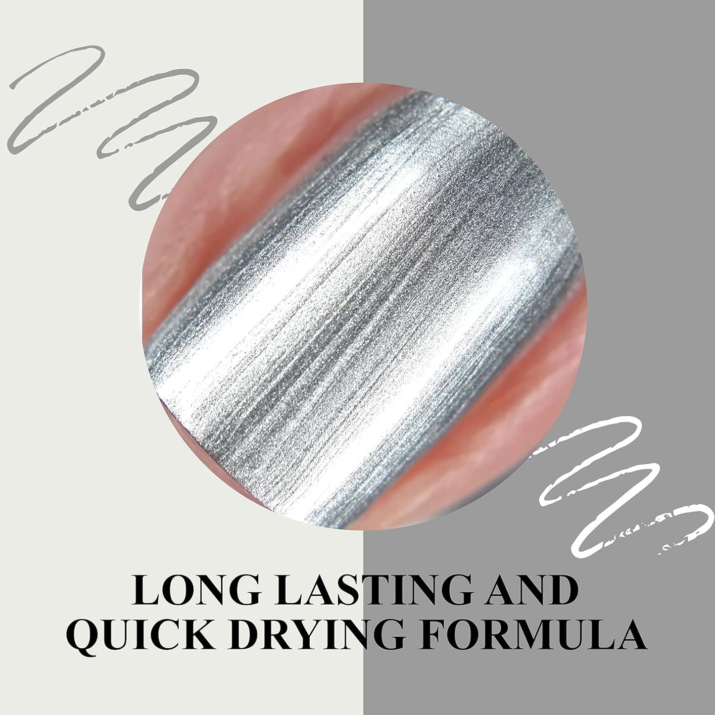 VIVRE Cosmetics Quick Dry Shiny Halal Nail Polish - Vegan, Non Toxic, Long Lasting, Breathable & Water Permeable - No Place Like Chrome