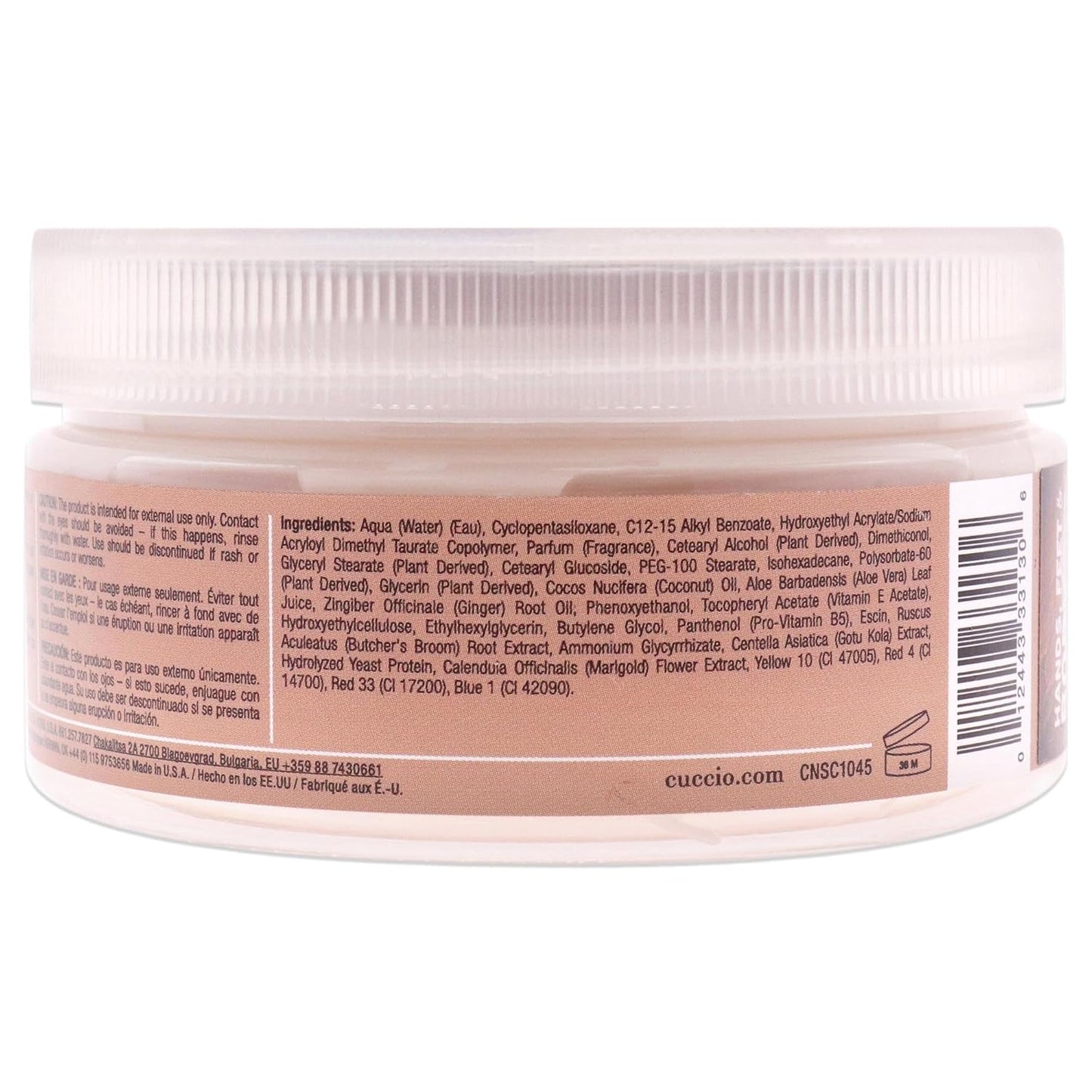 Cuccio Naturale Butter Blends - Ultra-Moisturizing, Renewing, Smoothing Scented Body Cream - Deep Hydration For Dry Skin Repair - Made With Natural Ingredients - Coconut And White Ginger - 8 Oz