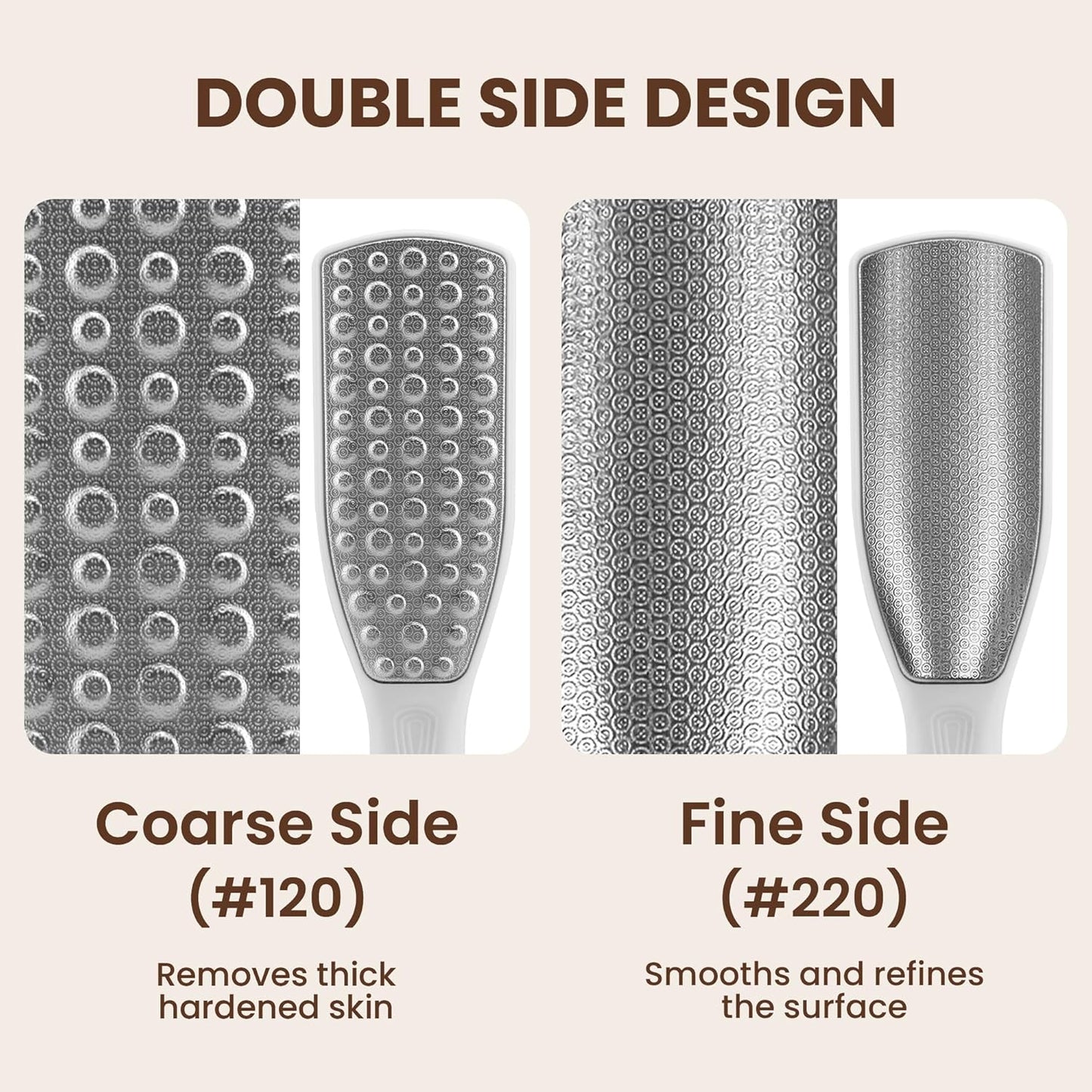 Foot File Foot Callus Remover, Foot Callus Remover, Durable Foot Scrubber, Pedicure Tools for Feet, Callus Remover for Feet, Foot File Callus Remover with Double Head Nail Files Home Manicure Tools