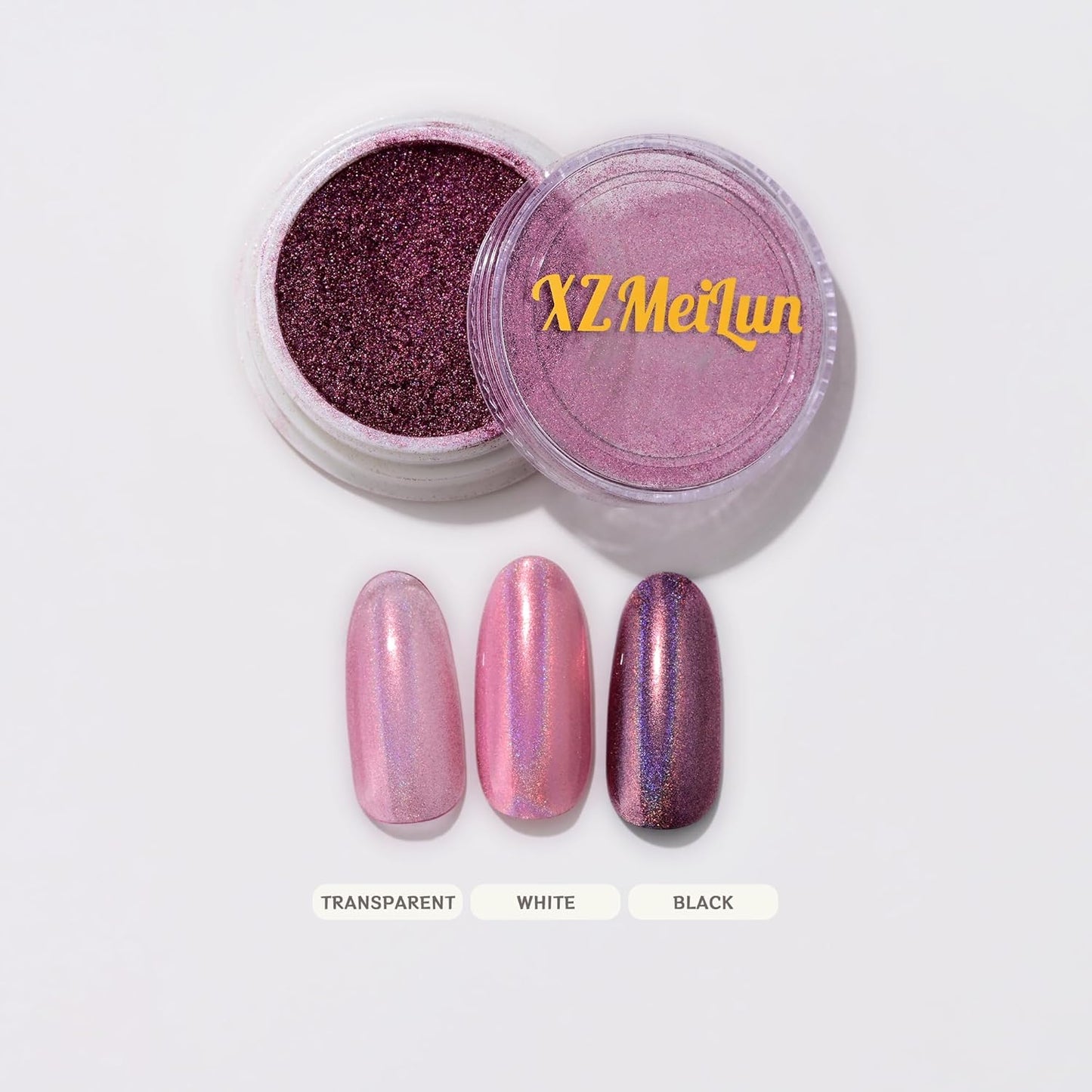 Chameleon Pink Magic Mirror Chrome Nail Powder, Big-Capacity 1.5g Metallic Dust Holographic Effect Powder Pigment Glitter Manicure Kit, Nail Art, Can Mixed with Builder Gel Nail Polish Use