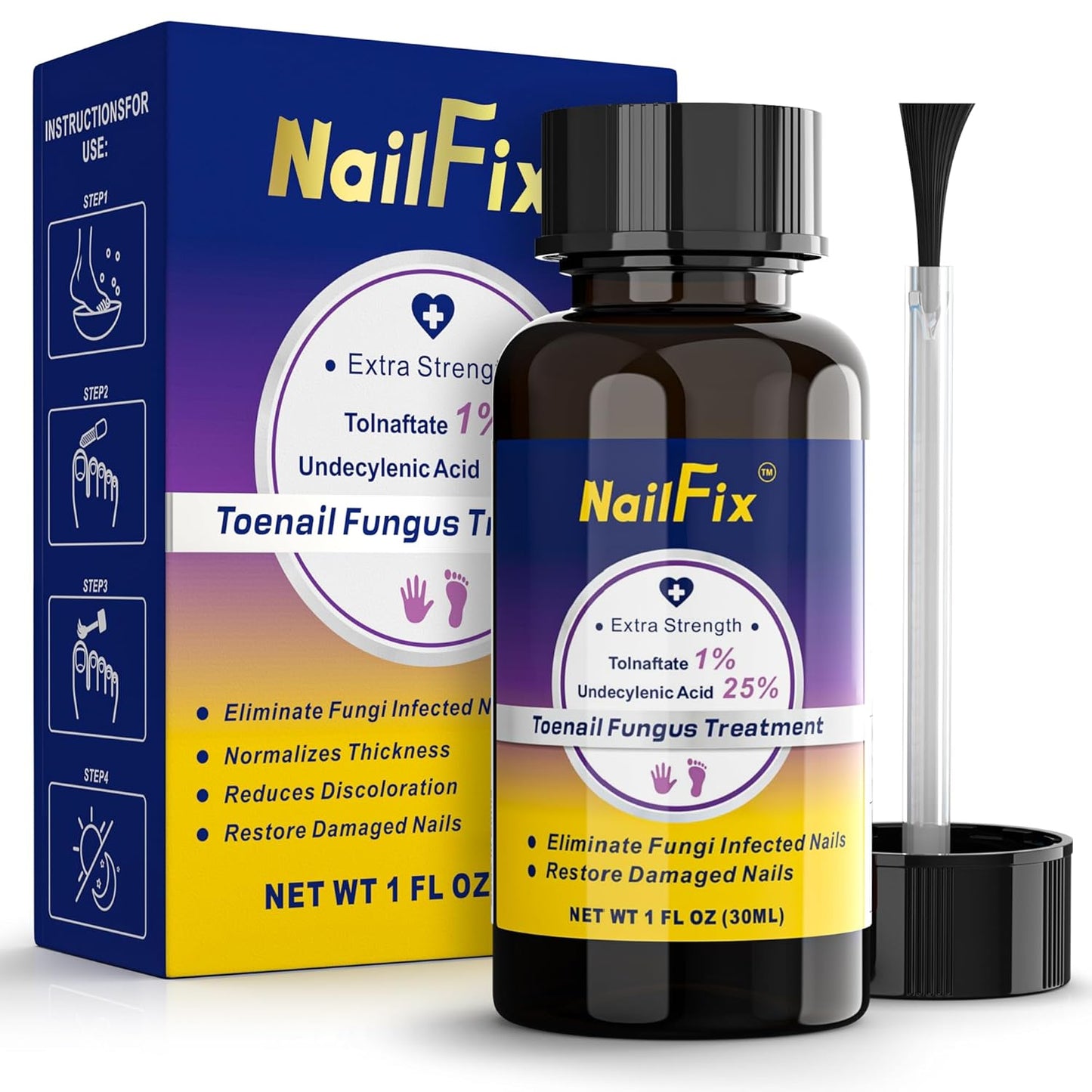 Toenail Fungus Treatment Extra Strength - Upgraded Toe Nail Fungus Treatments, Antifungal Nail Treatment with 25% Undecylenic Acid & Tea Tree Oil - Damaged Nails Foot Fungus Treatment Extra Strength