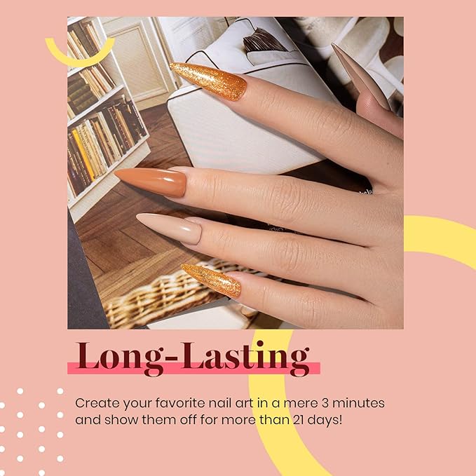 Beetles Brown Gel Nail Polish, 15ml Kim Brown Neutral Gel Polish Beige Tan Nail Polish, Soak Off Uv LED Nail Lamp Fall Gel Nail Polish Nail Art Manicure Salon DIY Home