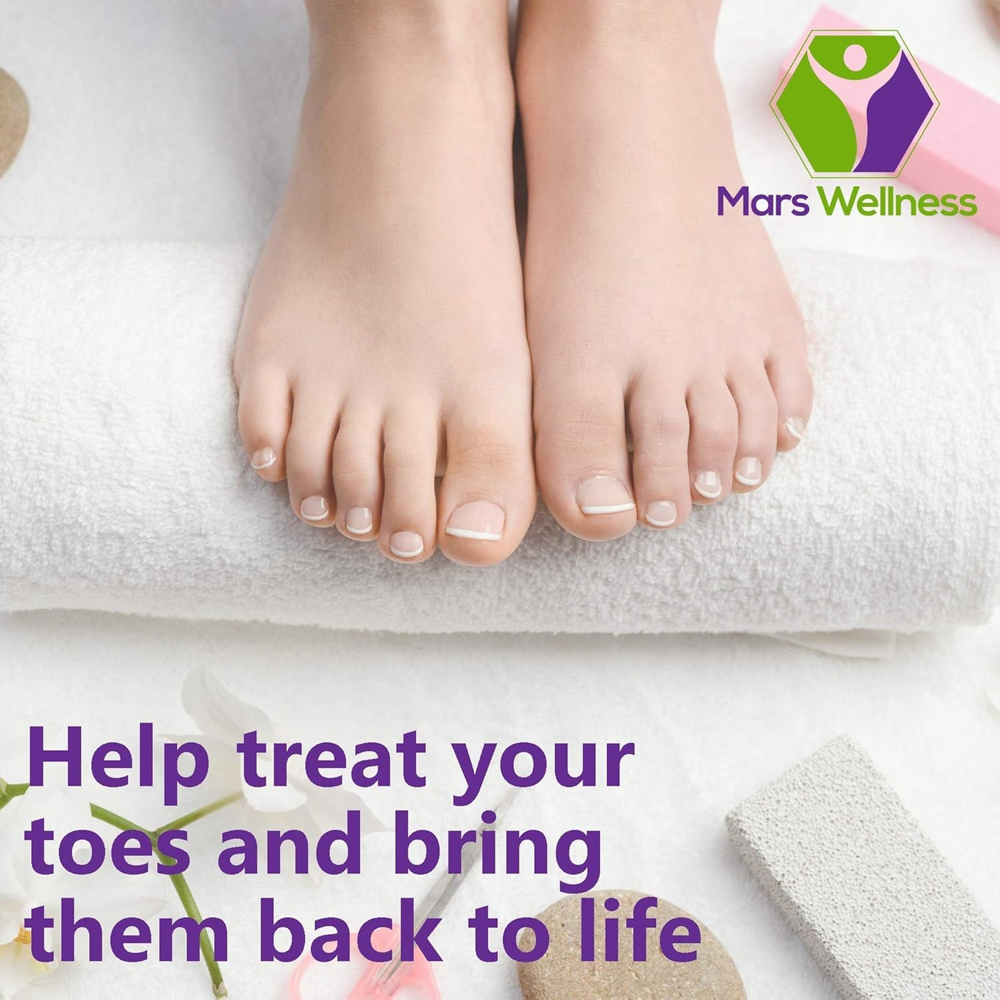 Mars Wellness Gel Toe Separators 2 Pair - 3 Loop Crest Toe Straightener - Gel Spacer for Hammertoe, Overlapping, Mallet