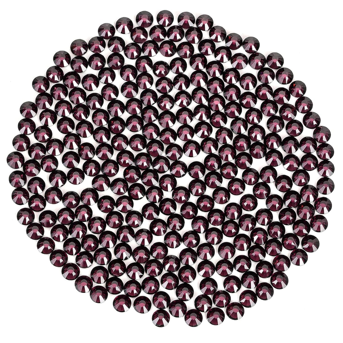 SS30 Non Hotfix Flatback Rhinestones - 288pcs Glass Nail Gems Crystals for Makeup Bags, Shoes & DIY Decoration (Amethyst)