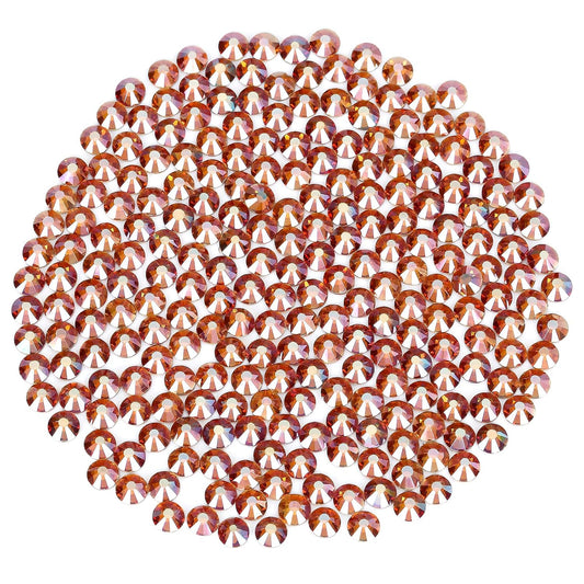 Novani Rhinestones 1440Pcs Flatback Crystal Round Loose Gemstones Glass Rhinestones for Crafts Makeup Nail Art Clothes Shoes DIY Decorations(SS20, 4.6-4.8mm,Amber)