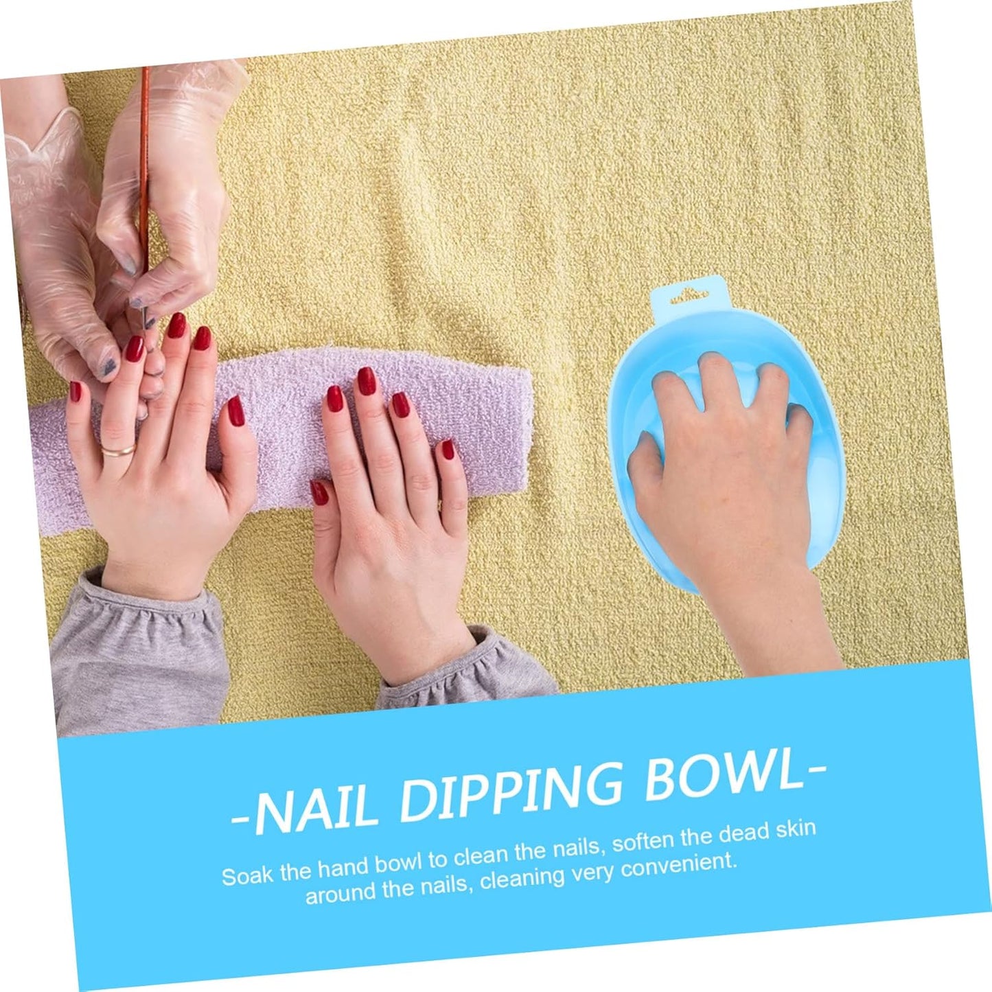 2pcs Nail Soaker Bowls for Manicure Portable Nail Polish Remover for Art Treatment for Home Salon Use Relaxing Spa