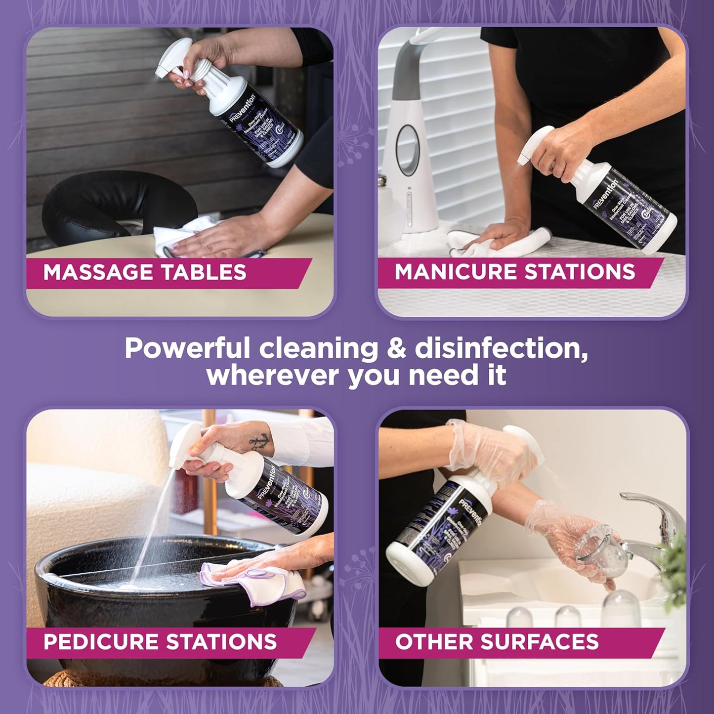 Prevention Ready-To-Use Disinfectant Cleaner – Surface Disinfecting & Cleaning Solution for Salons, Spas, Clinics – Hospital Grade, Gallon Refill – 1 Gallon (1 Pack)