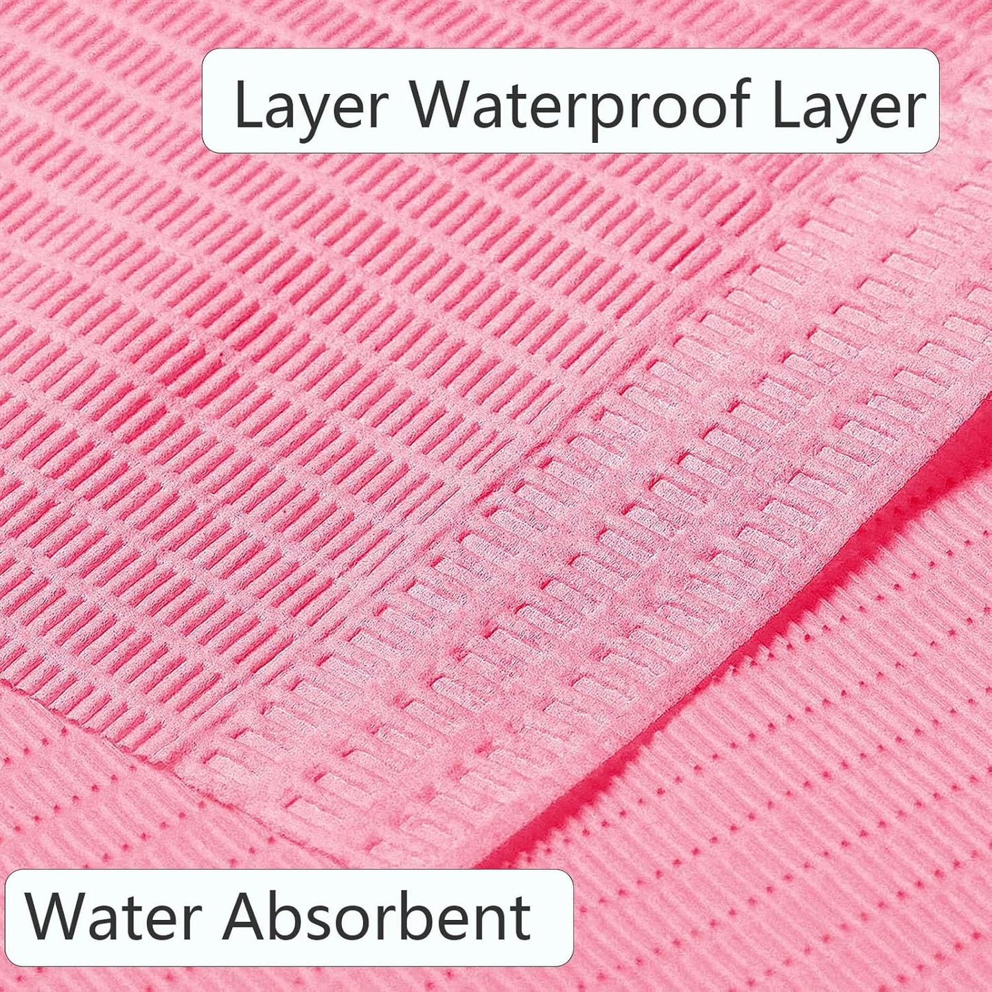 Nail Art Table Mats Disposable Nail Paper Towels,50PCS Pink Waterproof 3 Ply Nail Art Paper 13" X 17" Pads for Nail Table Decoration Kit,Nail Art Accessories