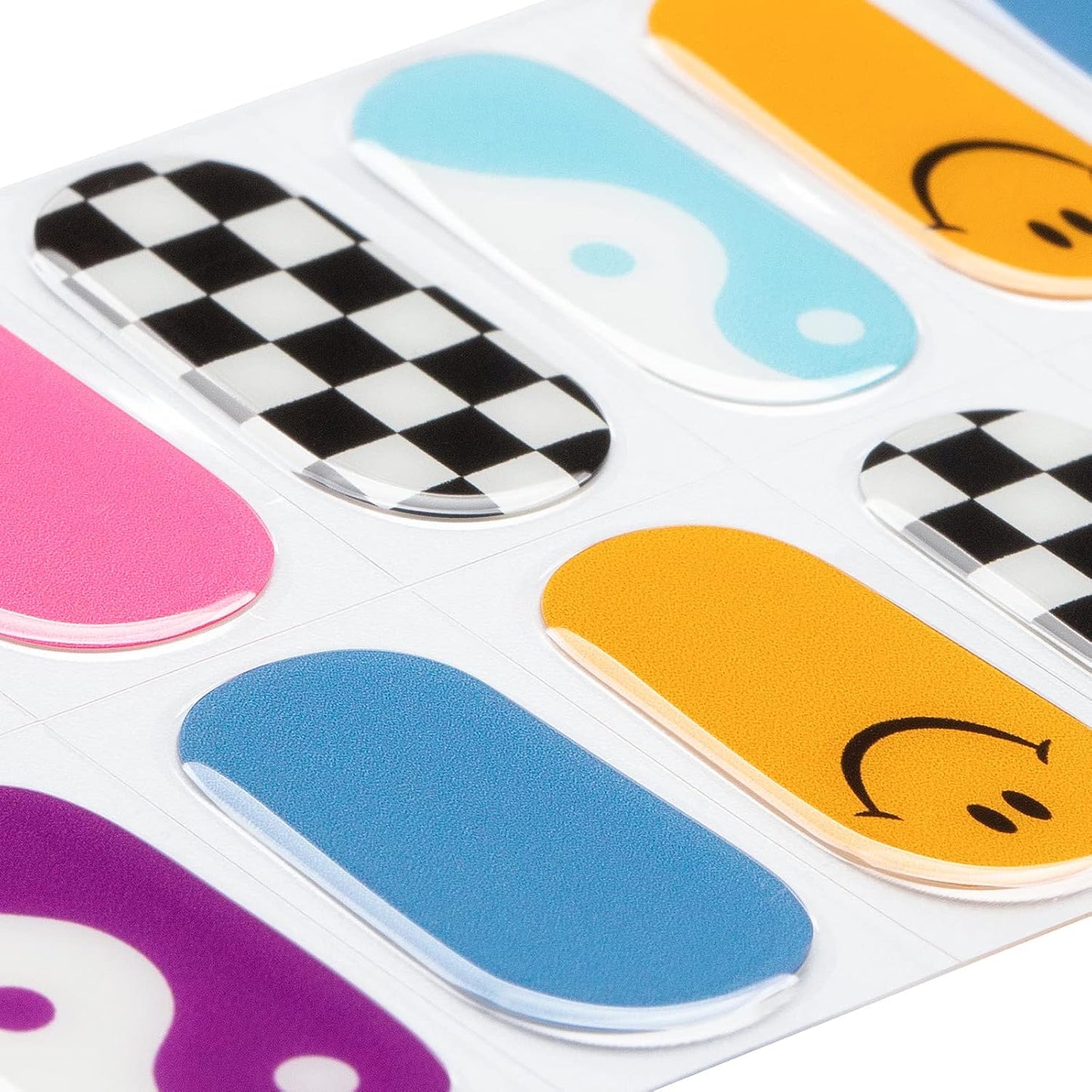 MOMSON Semi Cured Gel Nail Strips - 20 Real Gel Nail Polish Stickers/Full Nail Wraps - Art Manicure Kits for DIY at Home, Salon-Quality, Easy to Apply & Remove (Rainbow Unicorn)