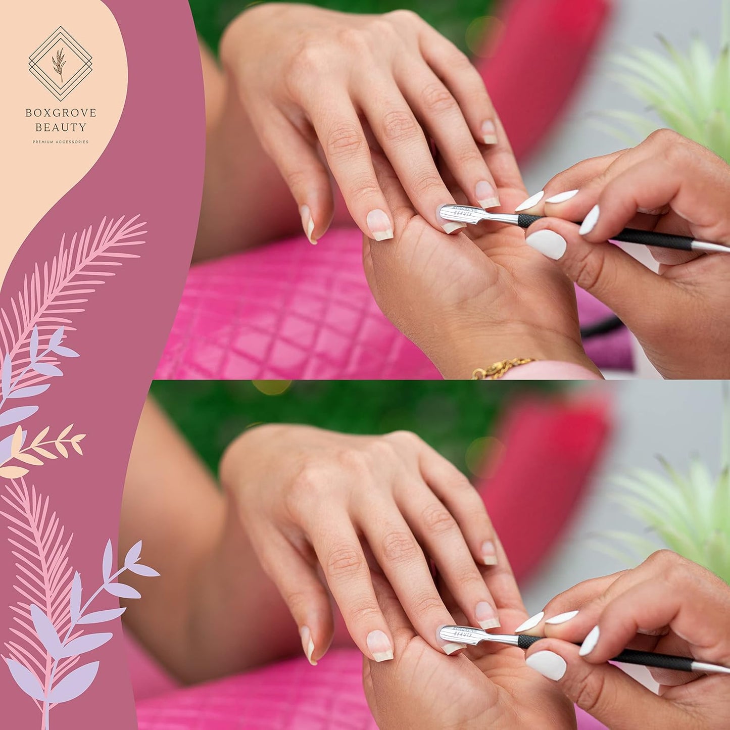 Professional Cuticle Cutter & Pusher Trimmer Manicure Tools with Double Spring– Perfect Nail Care Tool for Manicure & Pedicure Beauty at Home/Spa/Saloon