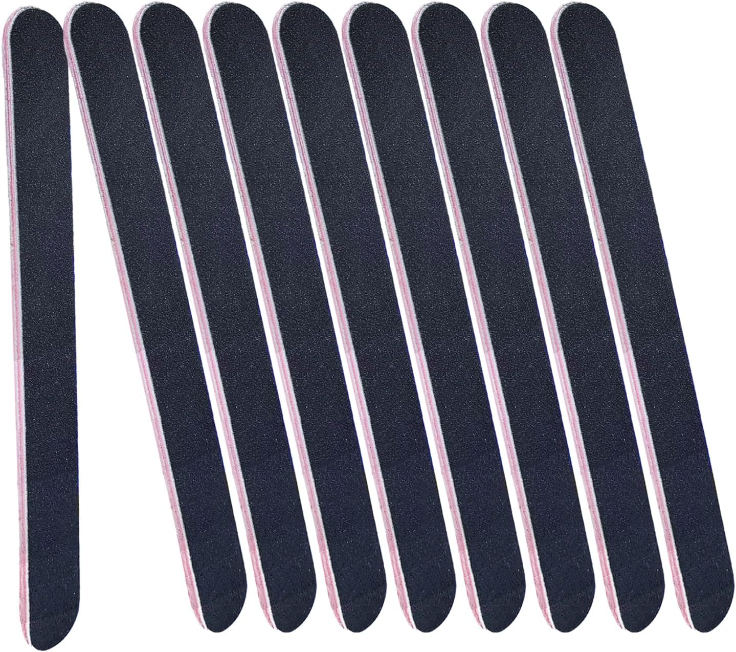 Nail Files Bulk, 9 Pack 7 Inches Disposable Double Sided 100/180 Grit Emery Boards Manicure Pedicure Tools(9)